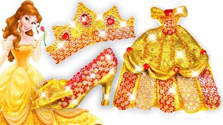 ✨Play Doh Best Golden Dresses💖Disney Princesses Ariel Cinderella Jasmine Belle Part3