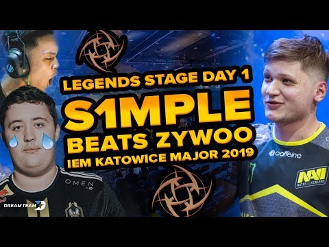 16-0 Astralis Wreck Cloud9, s1mple Beats ZywOo - IEM Katowice Major 2019 | Legends Stage Day 1