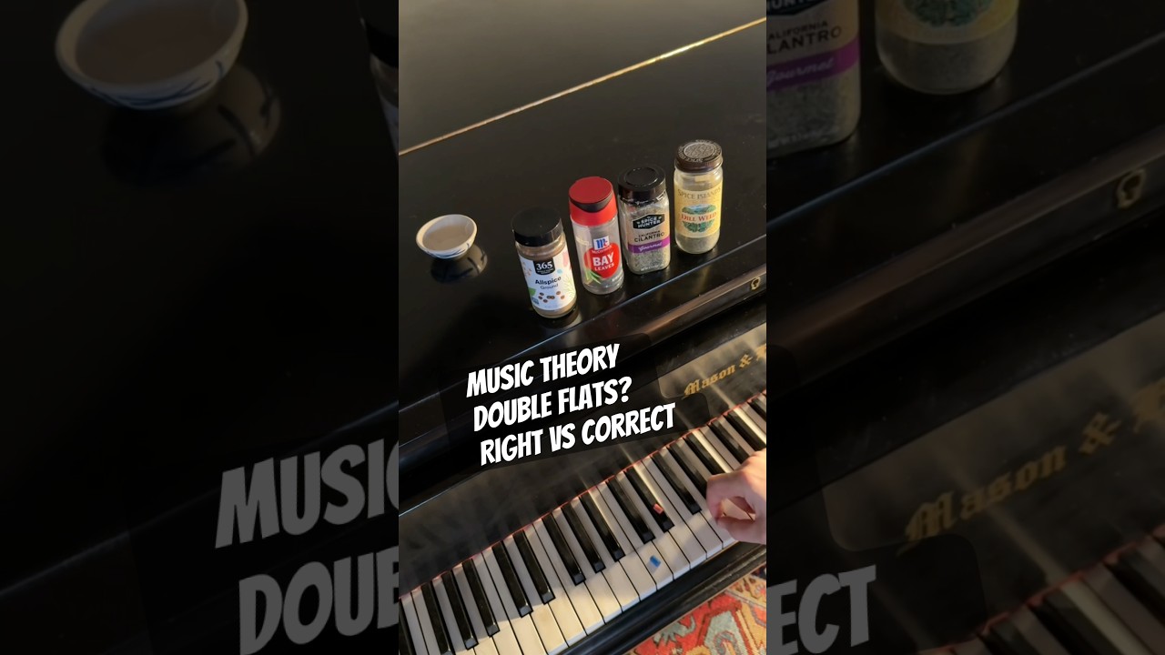 Spice jars on piano keys - Music Theory Double Flats