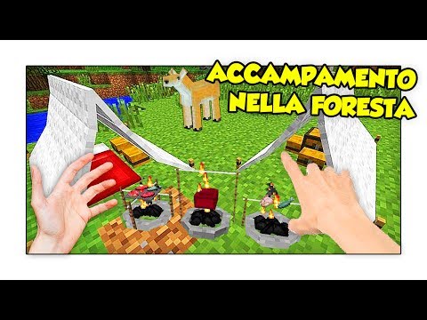 MINECRAFT NELLA VITA REALE! - IN CAMPEGGIO NELLA FORESTA!