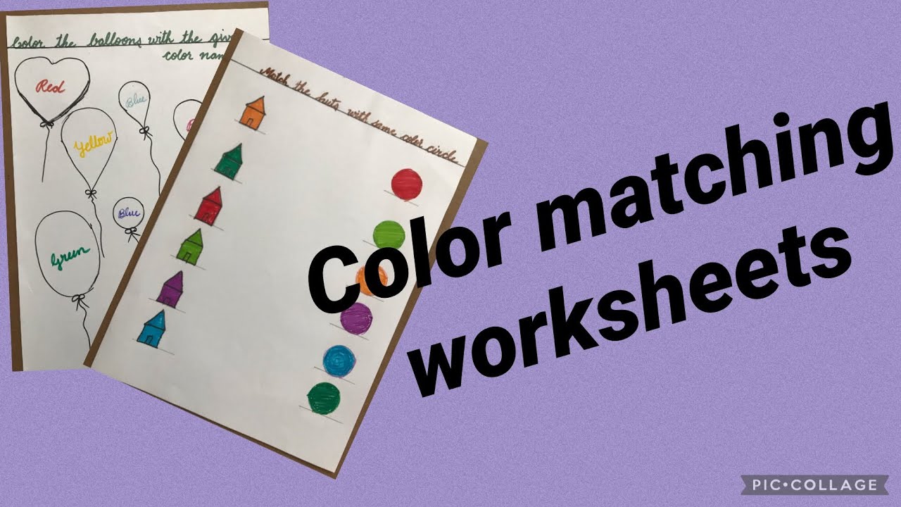 Easy DIY color matching worksheets for Pre-K, Nursery, Kindergarten In 5 mins|homeschooling #shorts