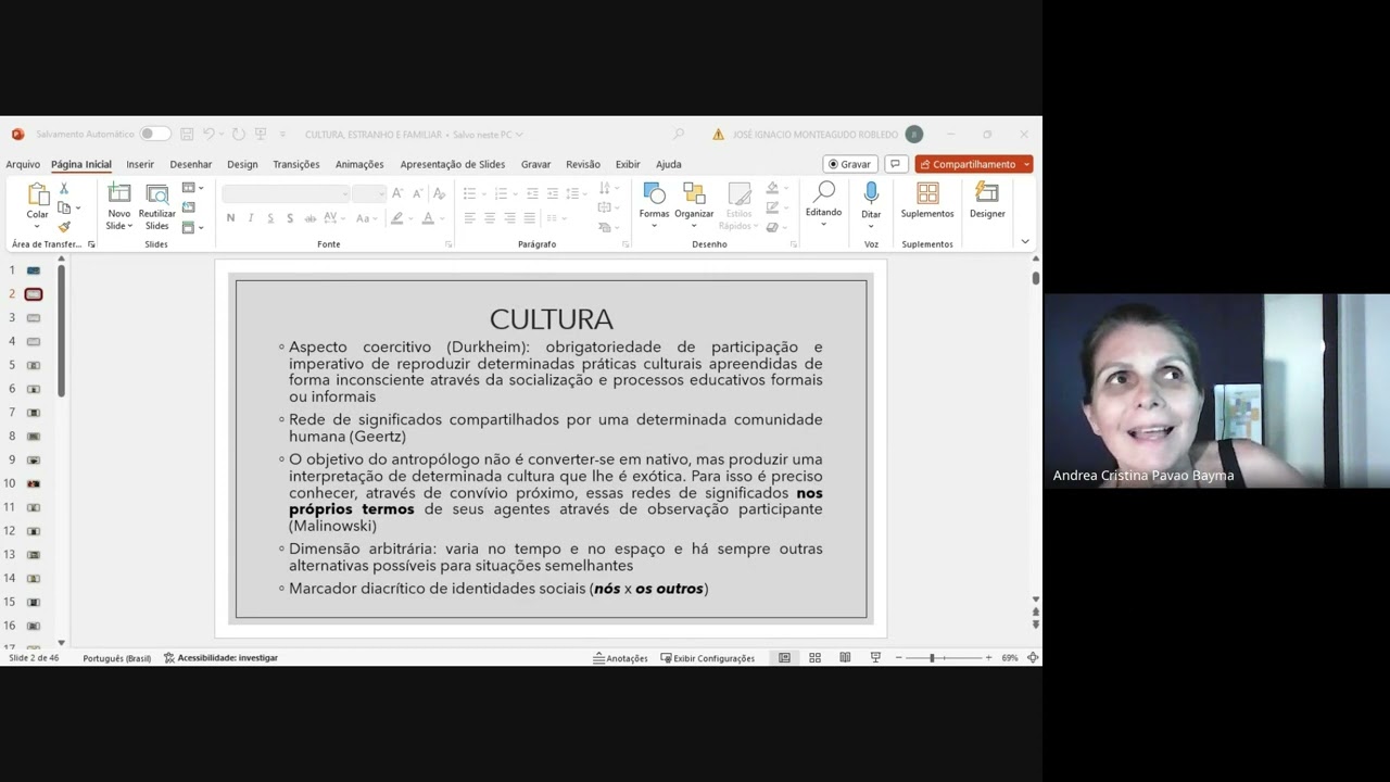 Cultura, o estranho e o familiar