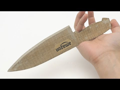 Guy Figures Out How To Make A Very Sharp Knife Out Of Amazon Boxes