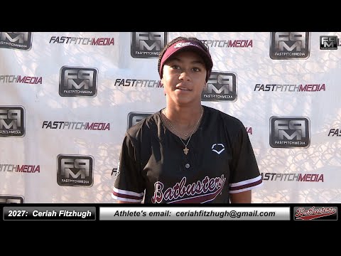 2027 Ceriah Fitzhugh 4.0 Middle Infielder & Outfielder Softball Recruiting Skills Video Batbusters
