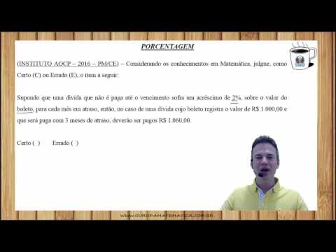 0890 - INSTITUTO AOCP - 2016 - PM/CE - PORCENTAGEM (www.gurudamatematica.com.br)