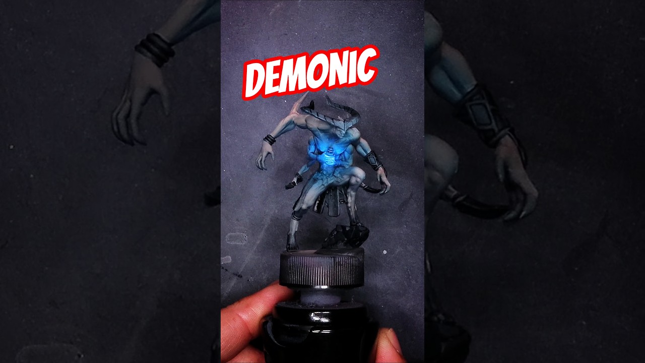 Demonic OSL GLOW Miniature Painting mistakes #miniaturepainting #demon #osl