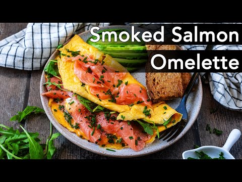 Something a Litle Special for Breakfast - Smoked Salmon Omelette - Hungry Healthy Happy