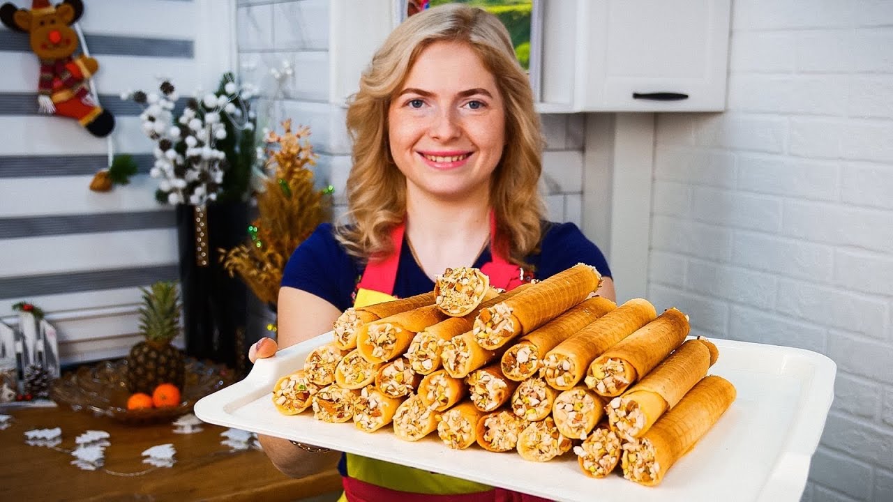 Не рецепт, а золото! Самые вкусные и хрустящие трубочки со сгущенкой! Вкус детства!