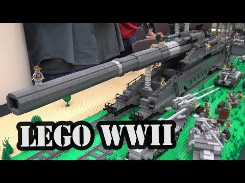 LEGO WWII German Schwerer Gustav Rail Gun | BrickCon 2017