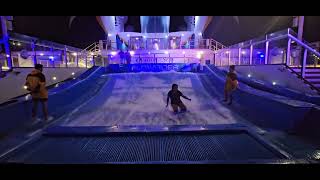 Boogie Boarding to PROUD MARY on the Flowrider on Ovation of the Seas cruise 04/2023