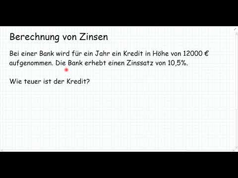 04 Berechnung von Zinsen Übung 1