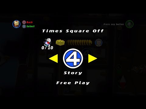 Lego marvel Superheroes - Level #2 - Times Square Off - Free Play Mode!!!!!
