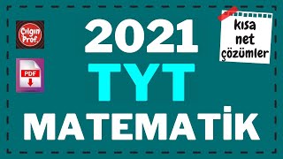(2021) TYT MATEMATİK [+PDF] - 2021 TYT Matematik Soru Çözümleri