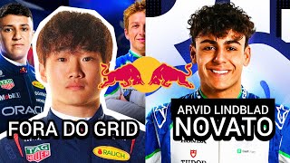 FIM DA LINHA PARA TSUNODA NA RED BULL e o NOVATO DE 2026: LINDBLAD