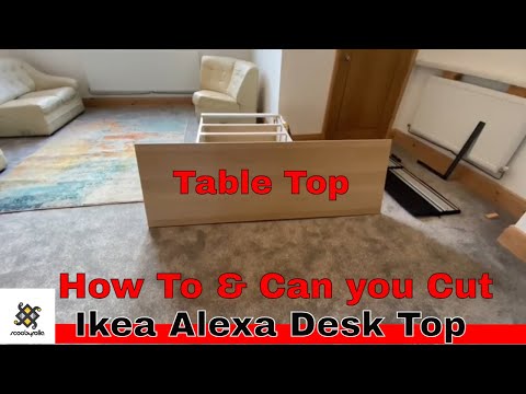 Part of a video titled How To And Can You Cut an IKEA Alex Desk Top, Table Top, worktop