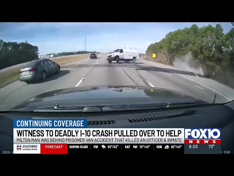 ‘The sound was horrible’: Dashcam witness speaks out about deadly Mississippi prisoner van crash