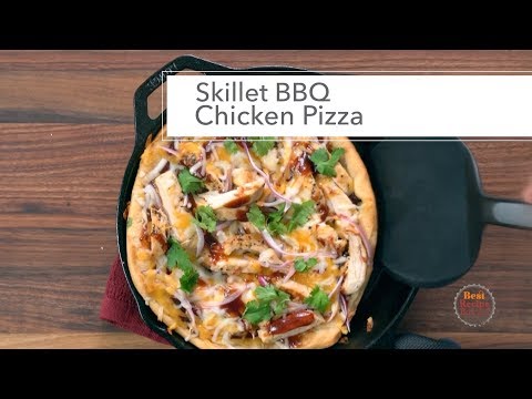 Skillet BBQ Chicken Pizza - Awesome Easy Dinner!