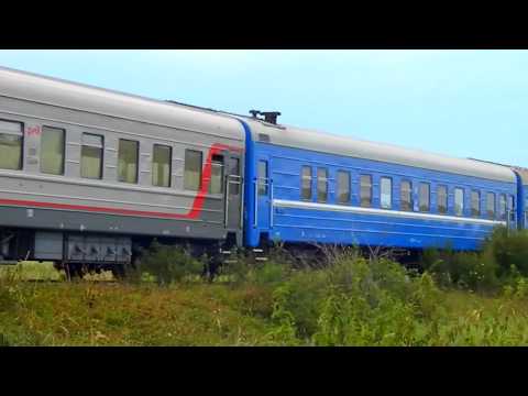 Intrarea trenului IR1003-1 (Minsk-Varna/Constanţa) în Dorneşti cu DA1378