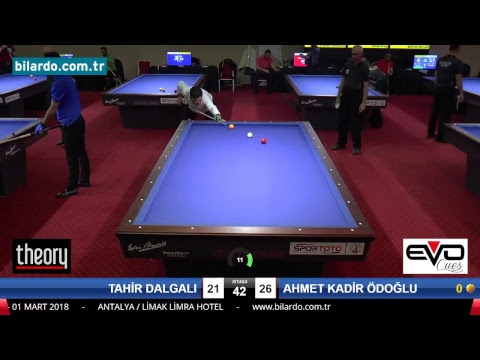 TAHİR DALGALI & AHMET KADİR ÖDOĞLU Bilardo Maçı - 2018 ERKEKLER 1.ETAP-2. Ön Eleme