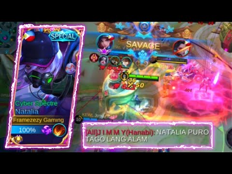NATALIA INSANE SAVAGE KILL | NON STOP ROAMING TO KILL ENEMIES! - MLBB