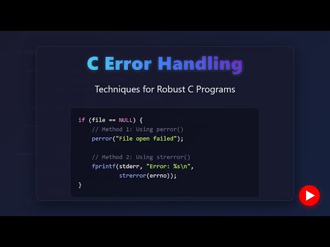 C Returning An Error Code