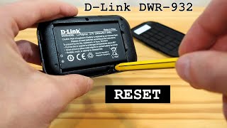D-Link DWR-932 portable 4G router Wi-Fi • Factory reset