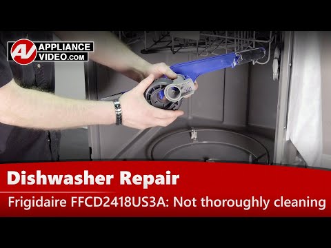 Frigidaire Dishwasher Repair - Not Thoroughly Cleaning Dishes - Lower Spray Arm