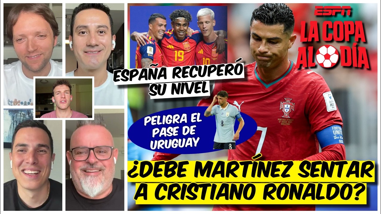 URUGUAY EN PROBLEMAS; ESPAÑA revivió y... ¿deberían sentar a Cristiano Ronaldo? | La Copa al Día