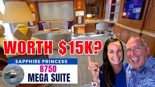 Sapphire Princess Grand Suite B750 Aft Cabin - Inside Look & Tour