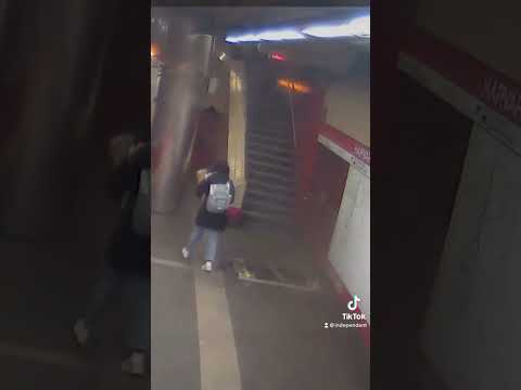 Ceiling panel narrowly misses commuter in Massachusetts subway 🚇 #shorts