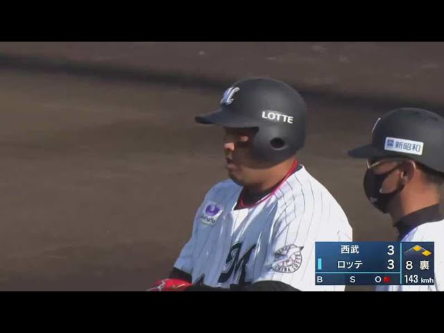 【ファーム】マリーンズ・井上 同点に追いつくタイムリーヒット!! 2021/4/11 M-L(ファーム)