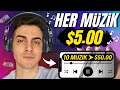 DİNLEDİĞİN MÜZİK BAŞINA $5 PARA KAZAN! 🎵💰 - Müzik Dinleyerek İnternetten Para Kazanma Yöntemi