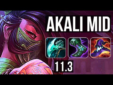 AKALI vs EVELYNN (MID) | 600+ games, Dominating, 7/2/3 | TR Diamond | v11.3