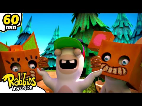 ¿Quién se esconde bajo esas cajas? |Rabbids La Invasión| Nueva Compilación 1H|Dibujos animados|niños