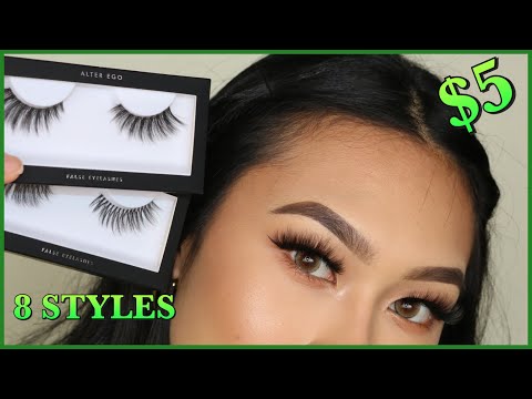 NEW $5 Alter Ego False Lash Try On | 8 Styles