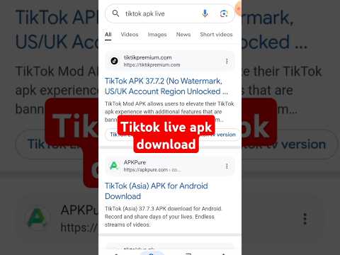 Tiktok live apk download #shorts #short