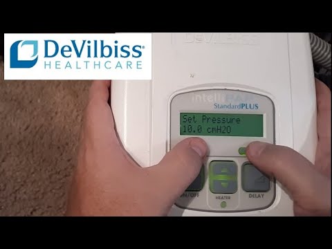 How Change Settings on DeVilbiss Intellipap Sleepcube StandardPlus CPAP Pressure Delay Time Language