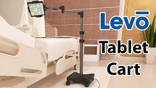 LEVO Tablet Cart Stand for Hospital Beds & Medical Centers to use for Telehealth or Video Chatting