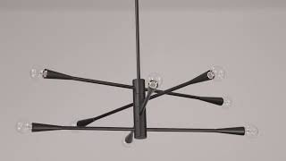 1_Watch A Video About the Possini Euro Livonia Matte Black 8 Light Sputnik Chandelier