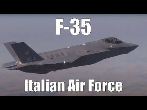 Italian Air Force F-35A Stealth Fighters In Flight