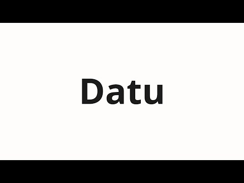 How to pronounce Datu | Дату (Date in Russian)