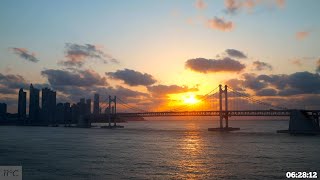 4월의 빛, 부산 일출 Sunrise Korea, April 광안대교 일출맛집 2023-04-03