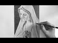 Pencil Drawing of Virgin Mary | Portrait drawing - Realistic Pencil Drawing Time-lapse