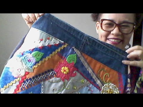 LIVE 02 - FINALIZANDO BOLSA JEANS CUSTOMIZADA