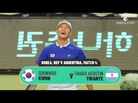 Soonwoo Kwon v Thiago Tirante | Korea, Rep v Argentina | 2026 Davis Cup Qualifiers Match Highlights