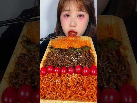 #asmr #mukbang #eating #noodles #two #flavors #spiccy #yummy