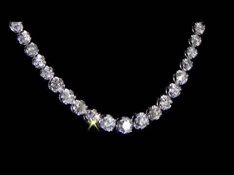 18K WHITE GOLD 10.00CT TDW DIAMOND TENNISH NECKLACE. REF. 124-1218