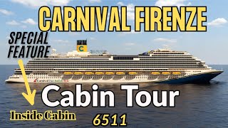 Carnival Firenze Cabin Tour 6511 | Inside  cabin with a bonus feature!