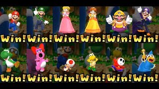 Mario Party 9 ◆ All Characters Win and Lose Animations