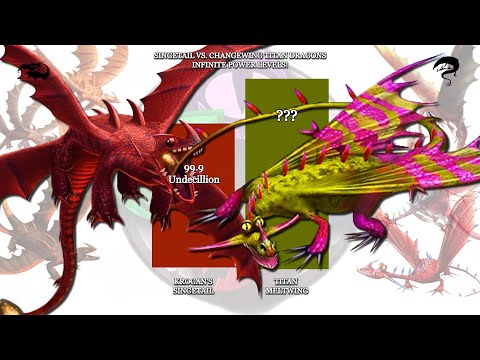 Singetail vs. Changewing Titan Dragons power levels | httyd | Dragons: Rise of Berk